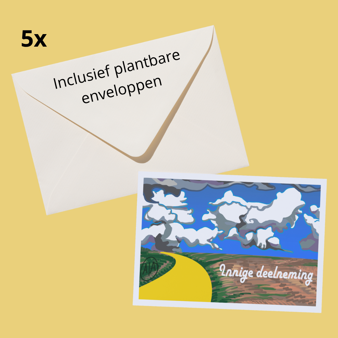 Kaartje "Innige deelneming" (5st)