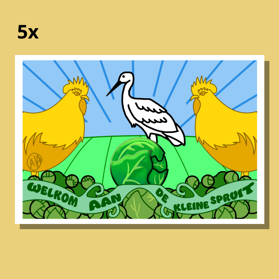 Kaartje "Welkom aan de kleine spruit" (5st)