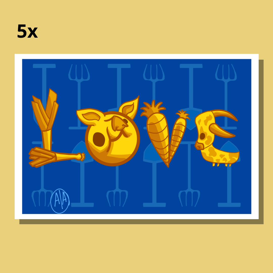 Kaartje "Love" (5st)