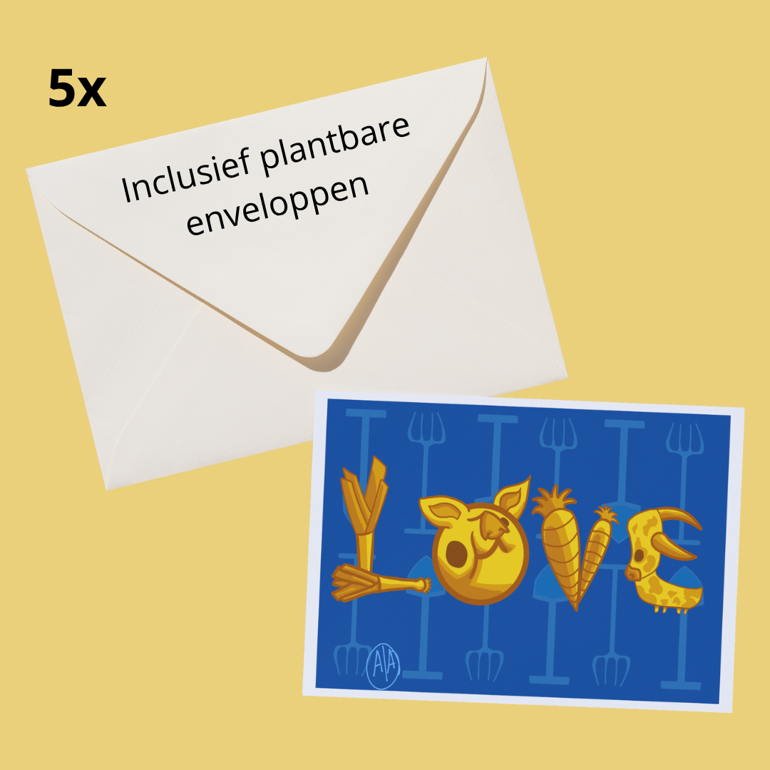 Kaartje "Love" (5st)