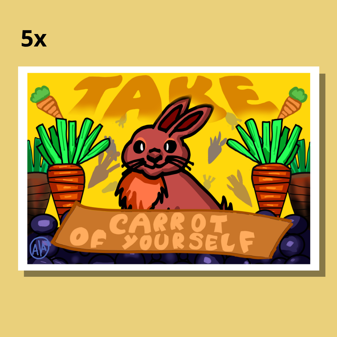 Kaartje "Take carrot of yourself" (5st)